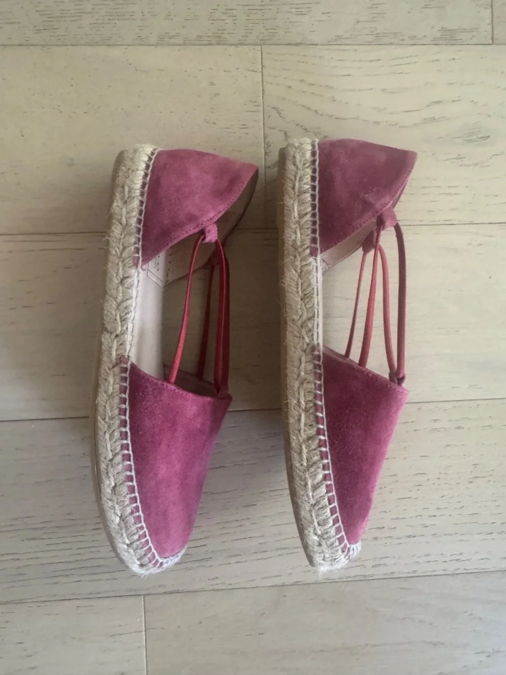 Gaimo Pink Suede Espadrille Flats Made in Spain EU 38 NWOB